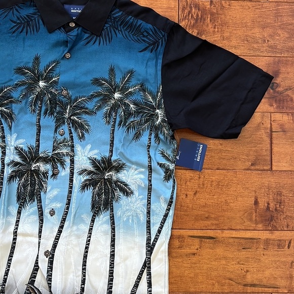 NWT Basic Edition Hawaiian Shirt ISLAND SHORES
Tropical Aloha Shirt Midnight - Picture 3 of 8
